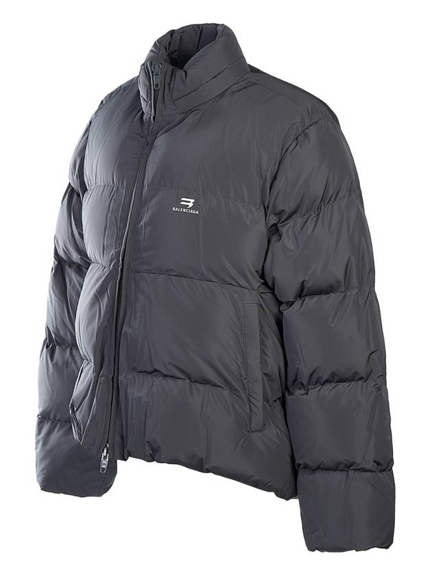 Luxury Balenciaga  Sporty B Logo Point Down Padding Grey