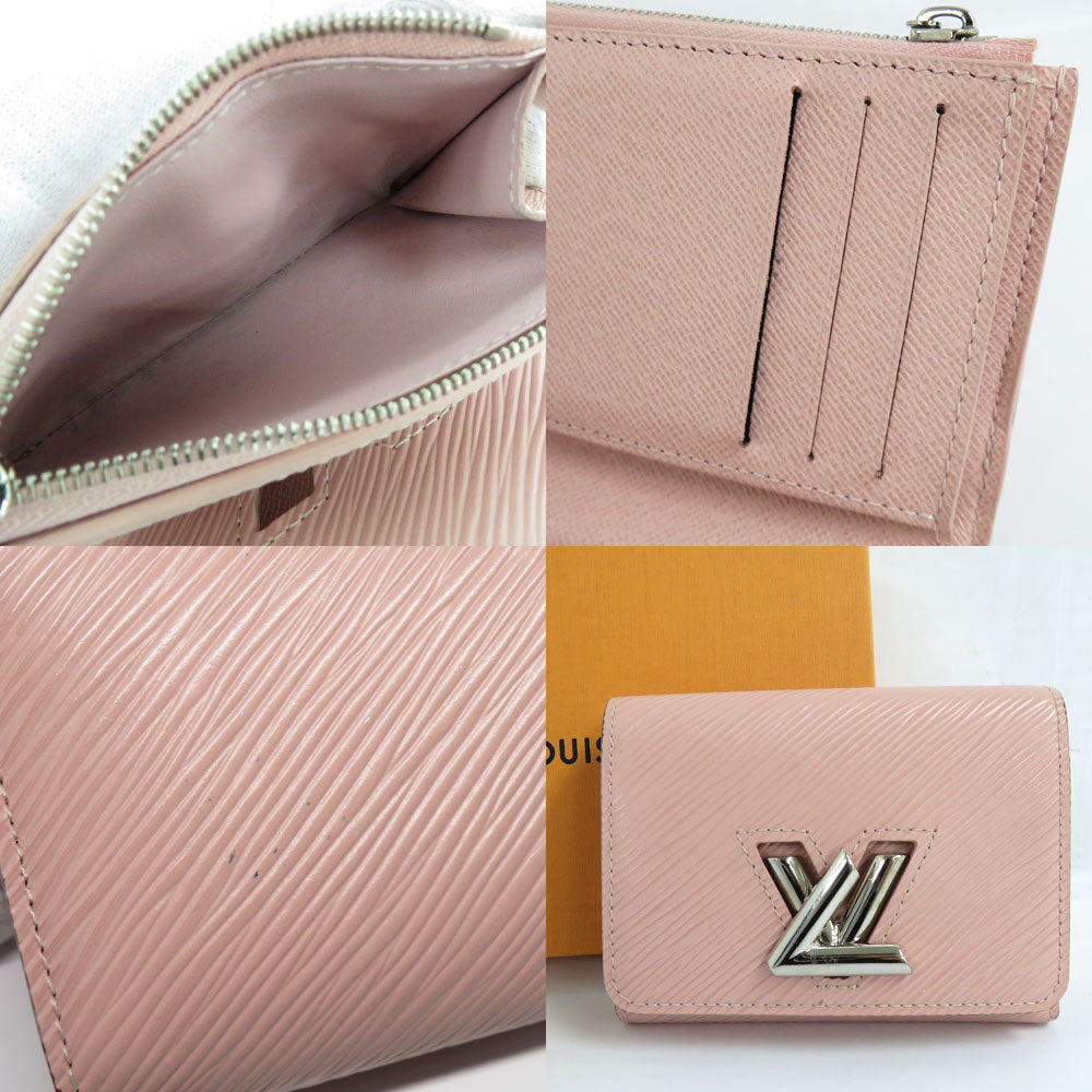 Louis Vuitton Portefolio Twist Compact M62934 Epi Rose Balletine Pink Silver  Three Fold Wallet Leather