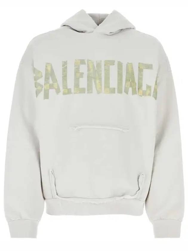 Luxury Balenciaga  Tape Type Ribbed Pocket Large Fit Hoodie White