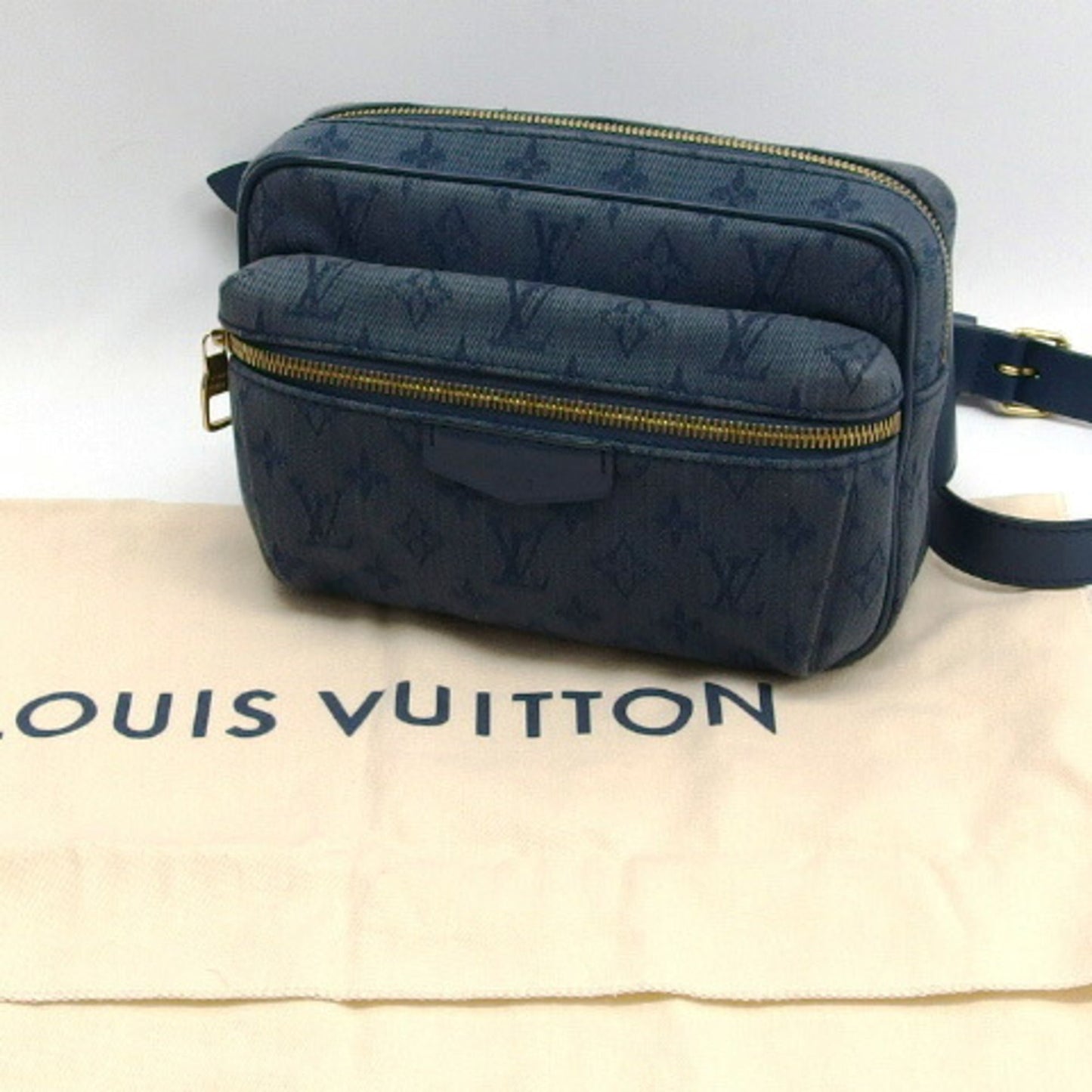 Louis Vuitton Monogram blue  blue Leather Shoulder Bag