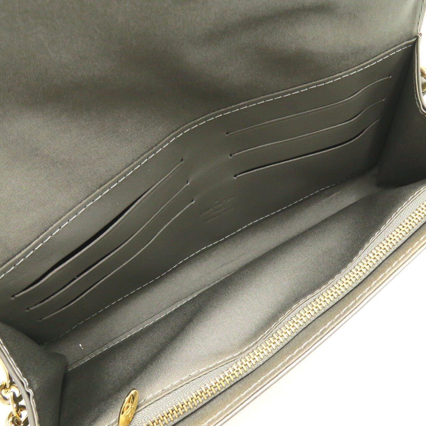 Louis Vuitton Sunset Blue Bird Shoulder Bag Patent Leather Vernis  Grey M91625