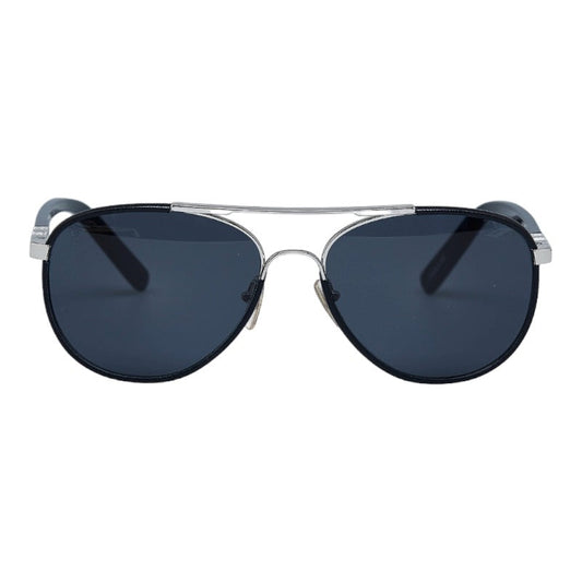 Louis Vuitton Attraction Pilot Sunscreen Z0704U Black Silver Metal Leather  Louis Vuitton