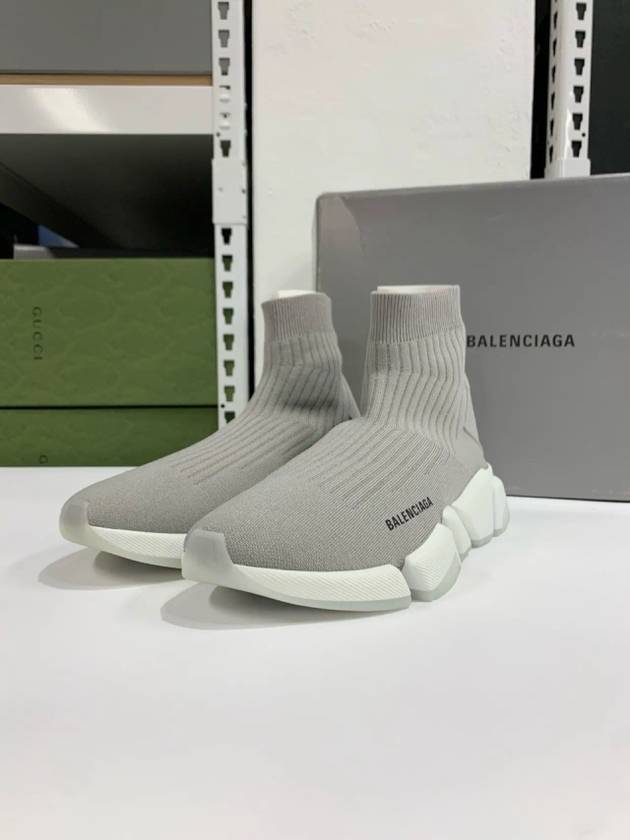 Luxury Balenciaga  Speedrunner high top sneakers gray