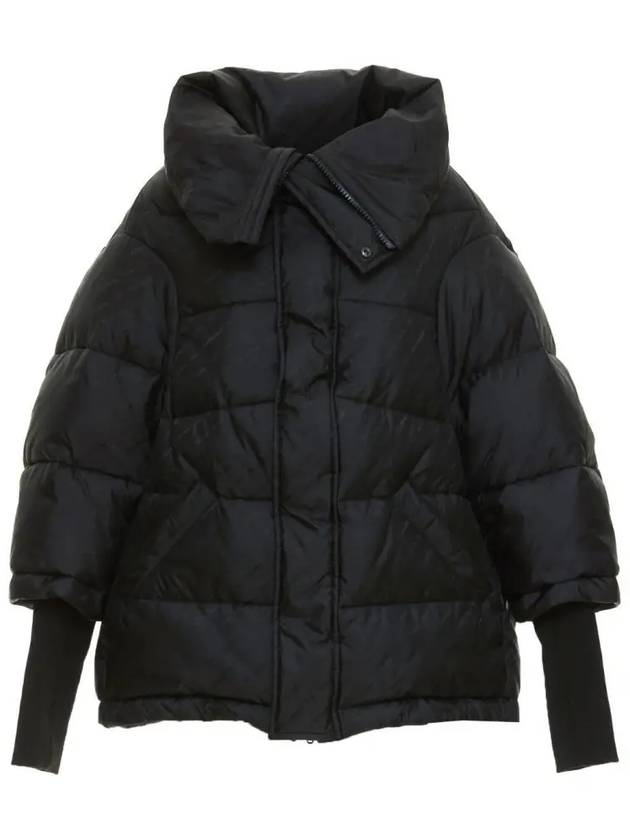 Luxury Balenciaga  Women's Swing Logo Puffer Down Padding Black