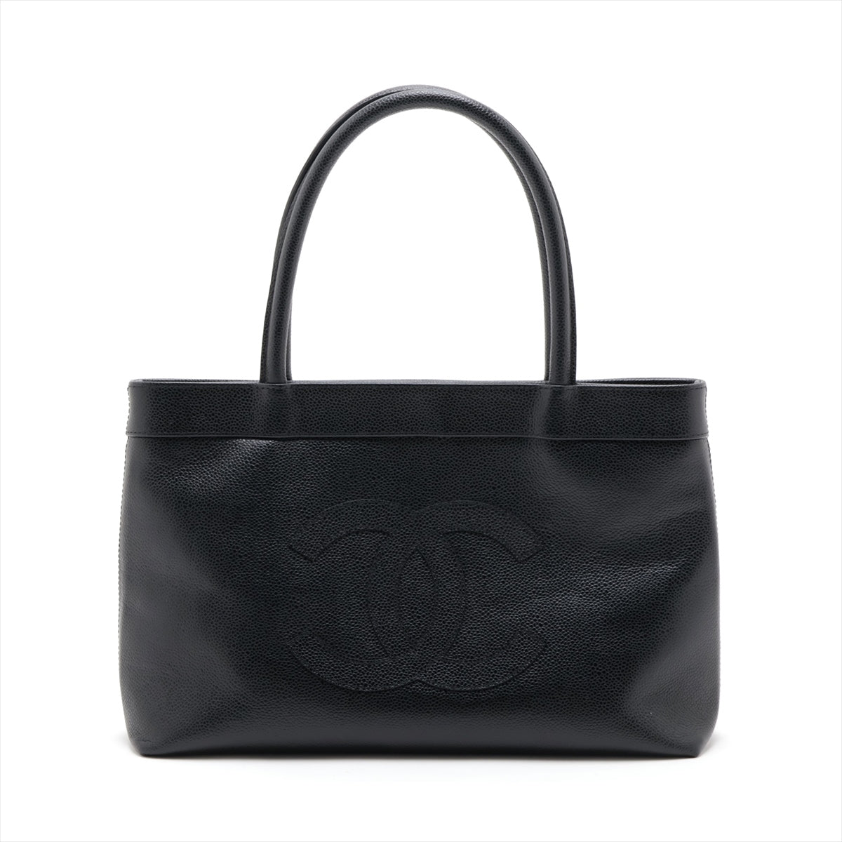 Chanel Coco Caviar S HandBag Black Gold  9th