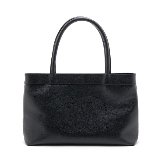 Chanel Coco Caviar S HandBag Black Gold  9th