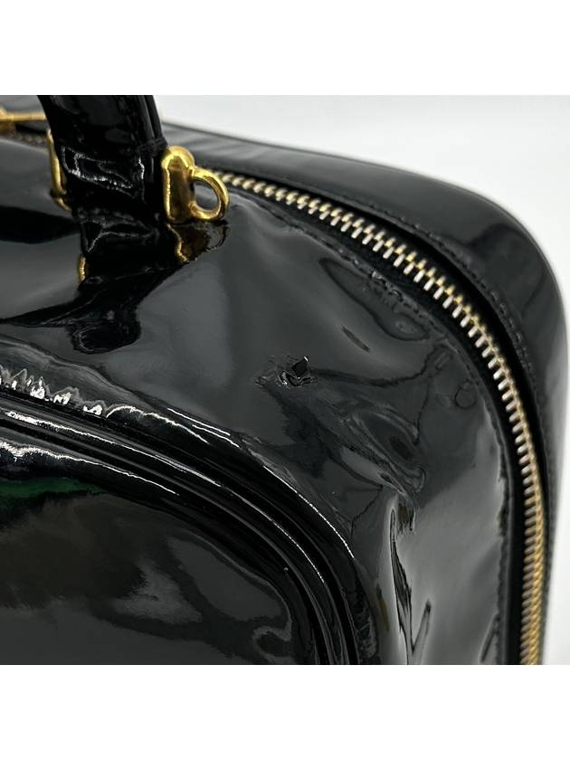 Patent cosmetic top handle tote bag and shoulder Chanel