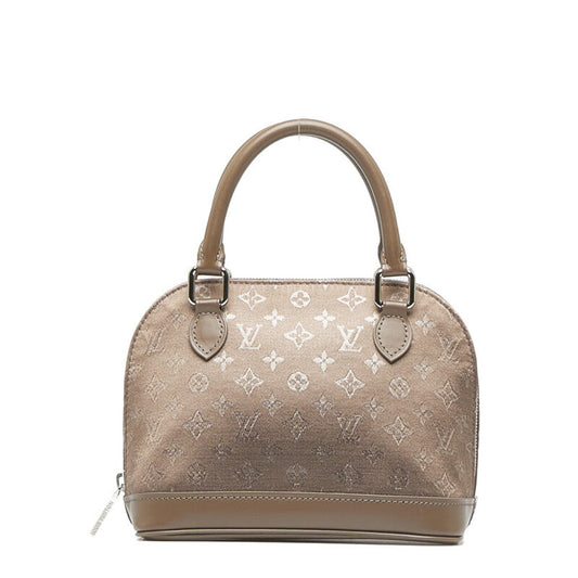 Louis Vuitton Monogram Saten Little Alma Handbag Mini Bag M92147 Brown Leather  Louis Vuitton