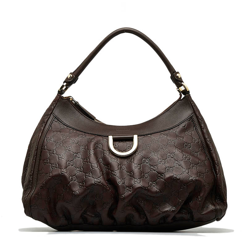Gucci Abbey GG Shima Handbag 189833 Brown Leather  Gucci