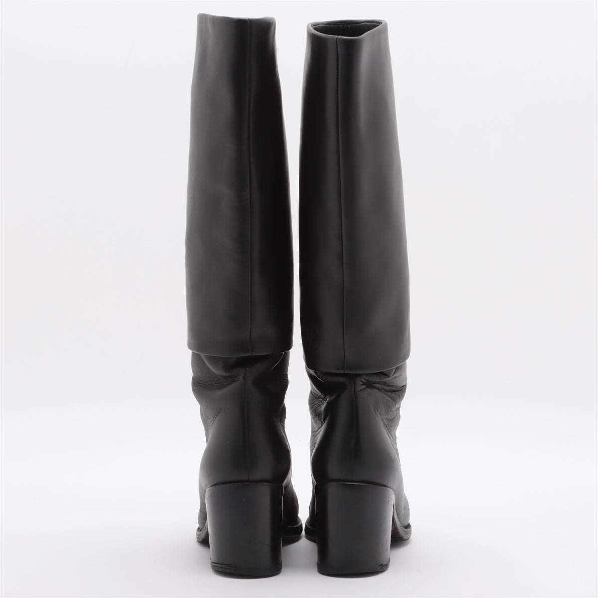 Chanel Coco Leather Long Boots 36  Black G27808 Lift