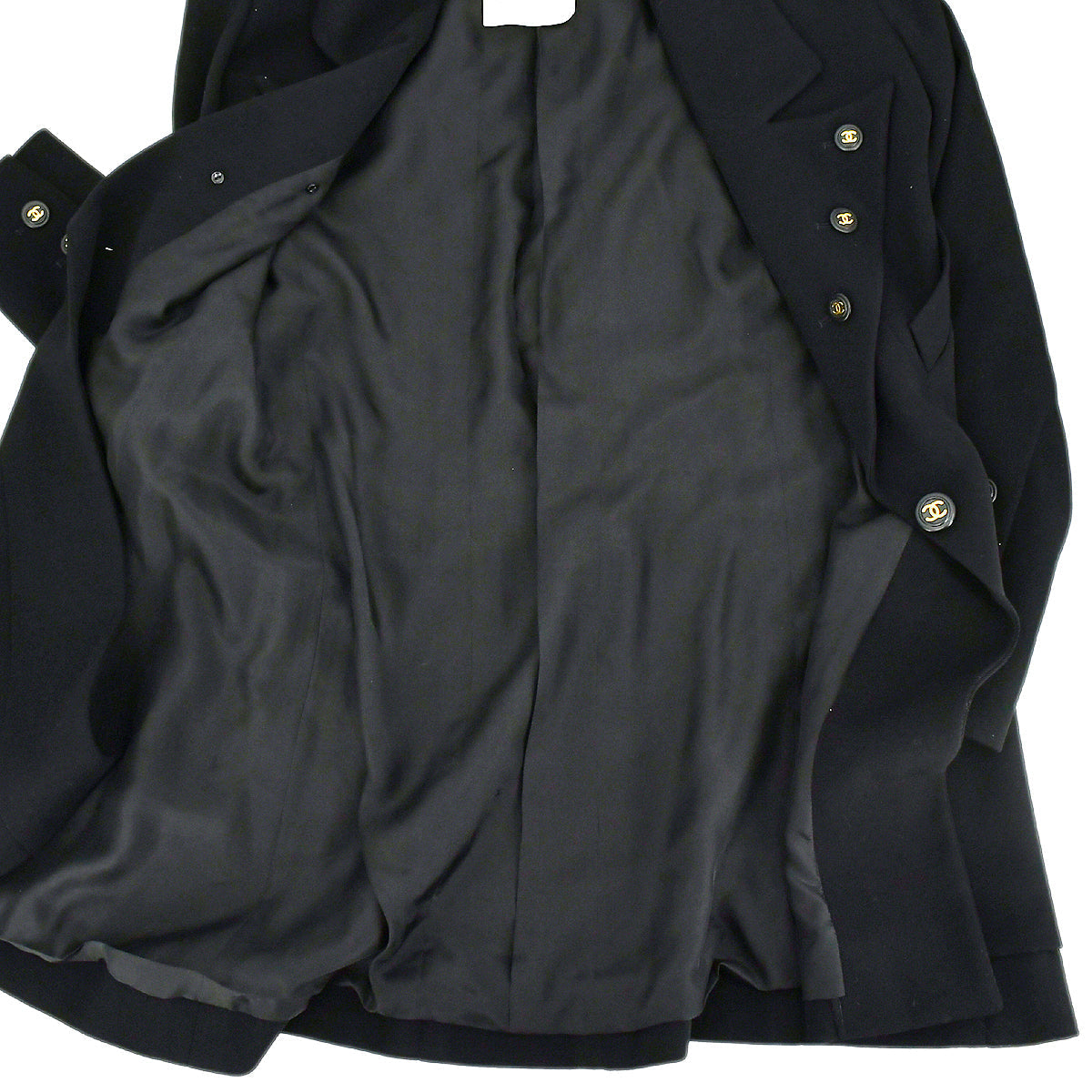 Chanel Single Breasted Jacket Black 94C #34