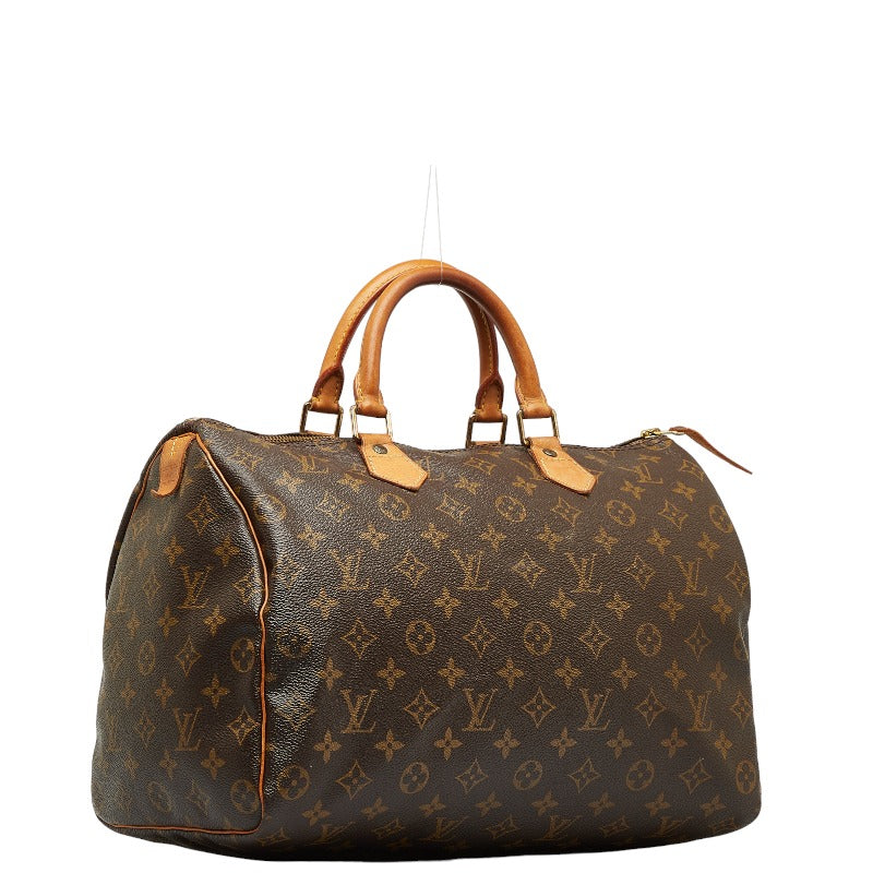 Louis Vuitton Monogram Speed 35 Handbag Boston Bag M41524 Brown PVC Leather  Louis Vuitton