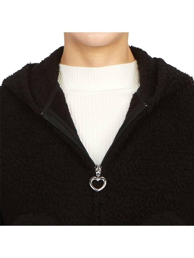Luxury Balenciaga  Softwear Heart Zip-up Hoodie Black