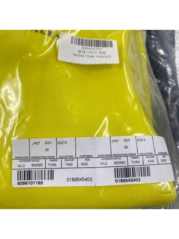 Luxury Balenciaga  Mini Logo Cotton Hoodie Yellow