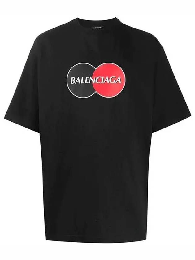 Luxury Balenciaga  Uniform Logo Short Sleeve T-Shirt Black
