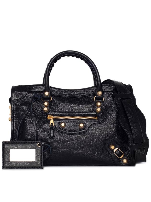 Luxury Balenciaga  Giant Motor City Small Shoulder Bag Black Gold