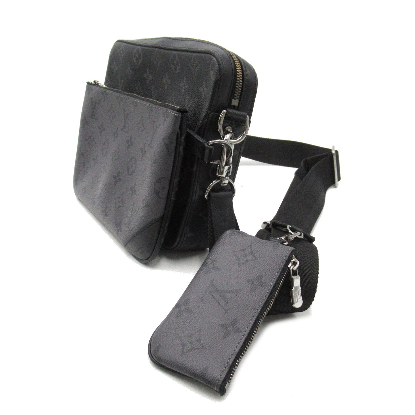 Louis Vuitton Trio Messengers Shoulder Bag PVC Coated Canvas Monogram Exclusively   Black M69443