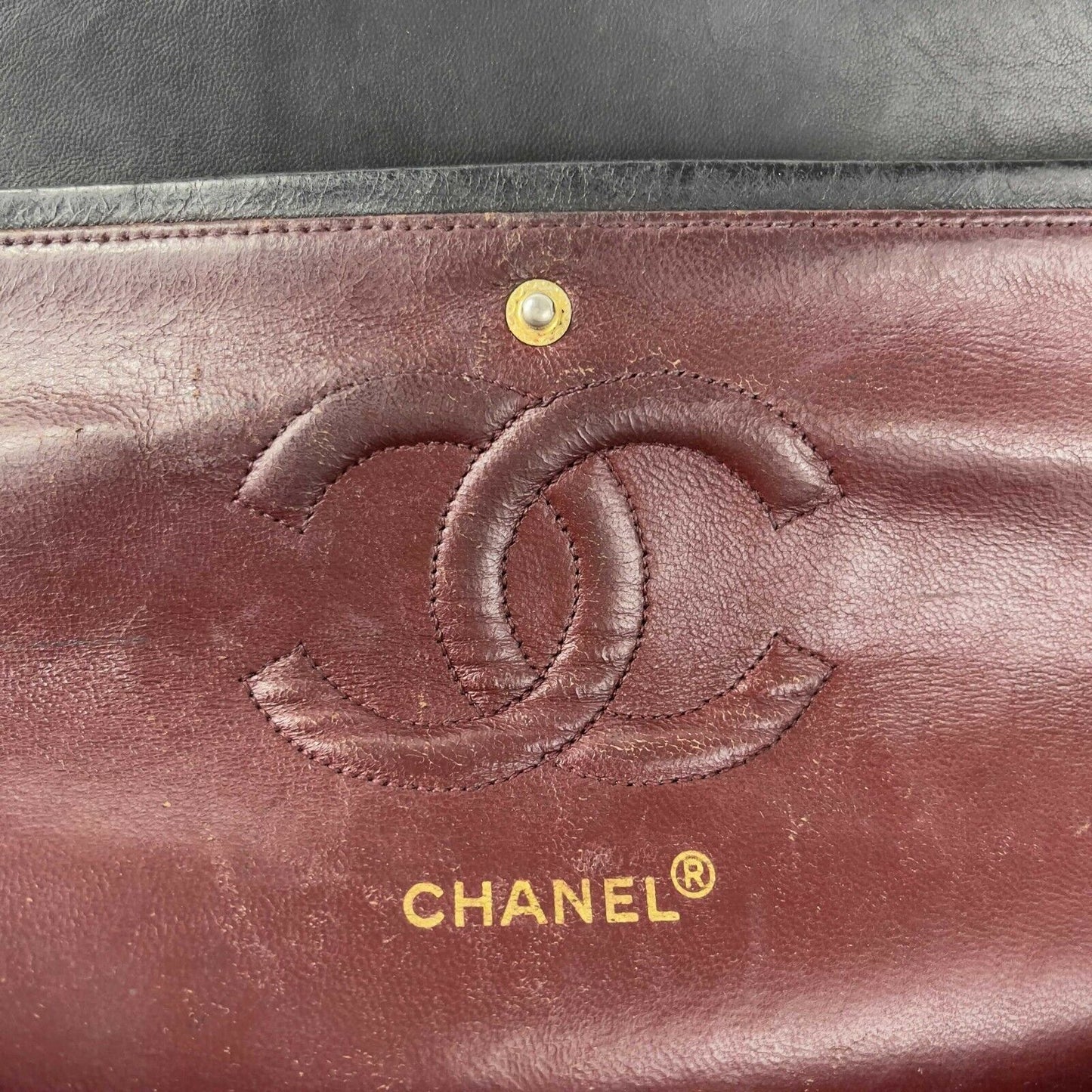 CHANEL- Vintage Medium Classic Double Flap - Black Shoulder Bag / Crossbody