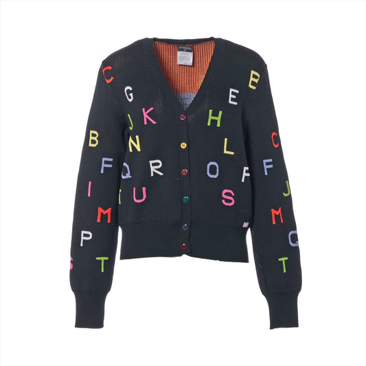 Chanel Coco Button 01A Cotton x Wool Cardigan 46  Black s P18487V00998