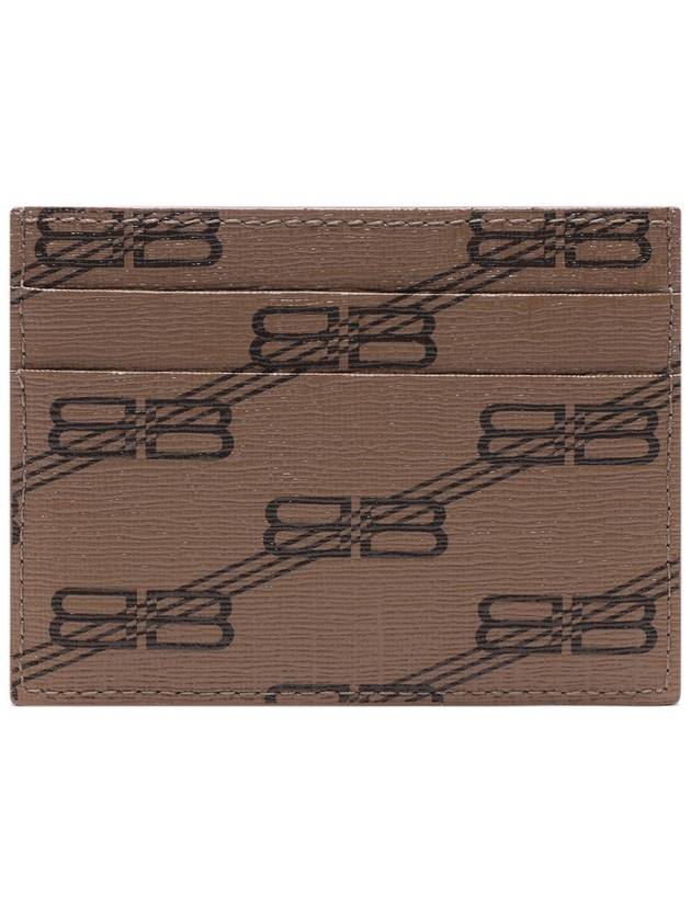 Luxury Balenciaga  BB Monogram Card Wallet Brown