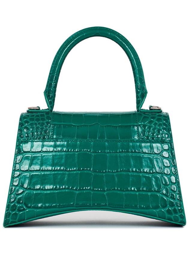 Luxury Balenciaga  Hourglass Crocodile Small Tote Bag Green