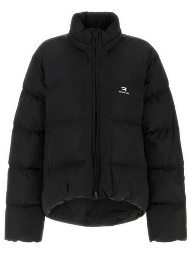 Luxury Balenciaga  Sporty B Logo Point Down Padding Black