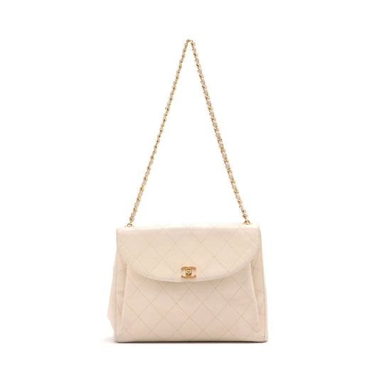 Chanel Matrasse  Chain Shoulder Bag Beige Gold  5th