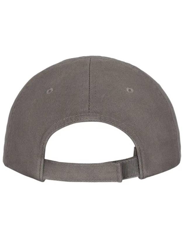 Luxury Balenciaga  Wave Logo Cotton Drill Ball Cap Smokey Grey