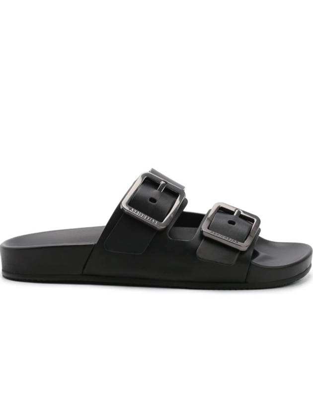 Luxury Balenciaga  Mallorca Strap Slippers Black