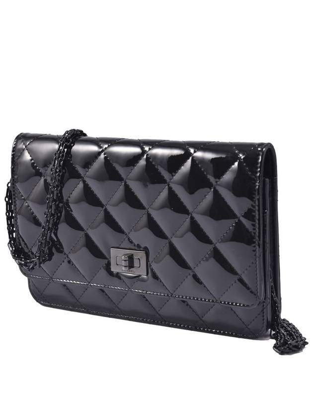 Women s new built in chip patent material WOC mini bag Chanel