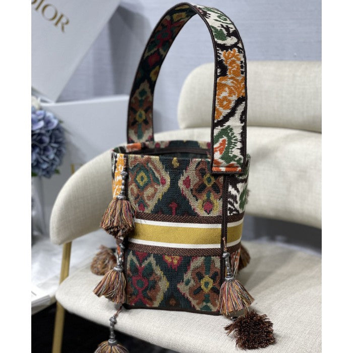 Dior D-Bubble Bucket Bag Orange Maple Leaf