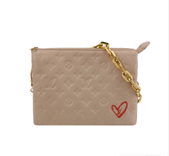 Preloved Louis Vuitton (LV) Coussin bag sheepskin beige 27cm*20cm*12cm 24080478811607