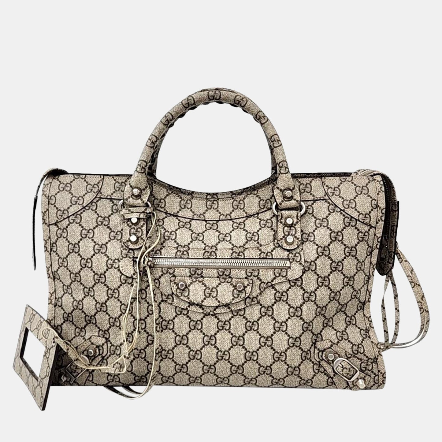 Gucci x Luxury Balenciaga  Beige The Hacker Project Medium Neo Classic Bag