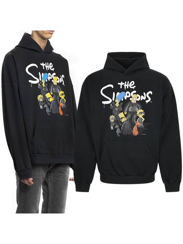Luxury Balenciaga  Men's Simpson Overfit Hoodie Black