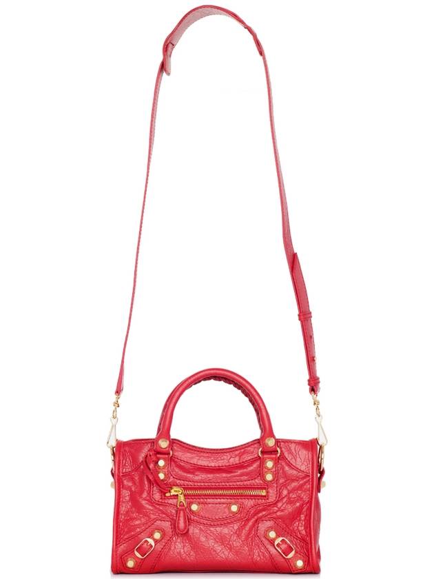Luxury Balenciaga  Giant City Mini Leather Tote Bag Red