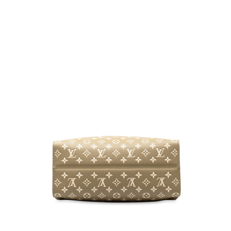 Louis Vuitton Monogram On The Go MM Handbag M46060 White PVC Leather  Louis Vuitton