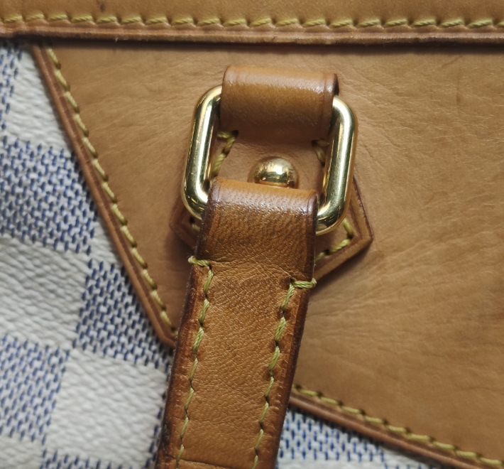 Preloved Louis Vuitton (LV) Siracusa Bag white 42cm 250306781093365