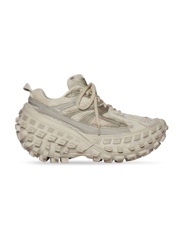 Luxury Balenciaga  Men's Mesh Rubber Defender Low Top Sneakers Beige