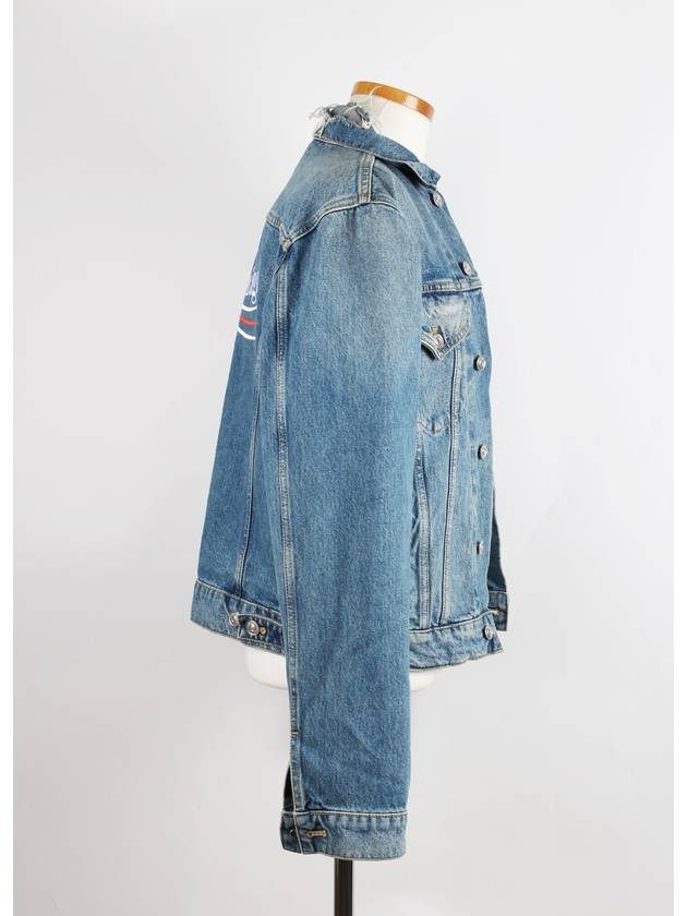 Luxury Balenciaga  Wave logo denim jacket 46