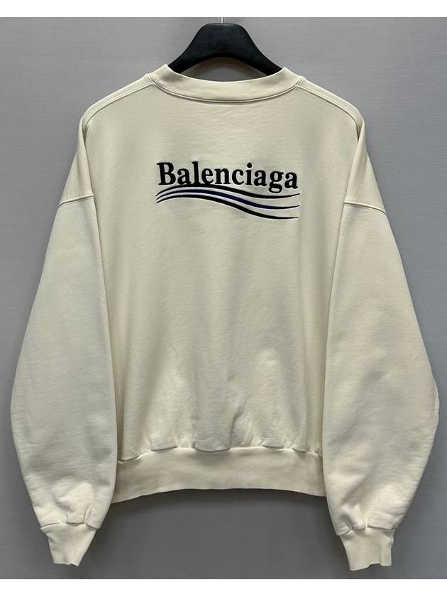Luxury Balenciaga  Wave logo embroidered sweatshirt