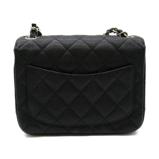 Chanel Mini Chain Shoulder Bag Caviar S  Black A35200