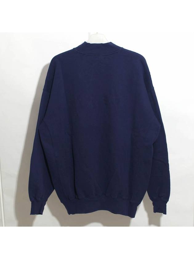 Luxury Balenciaga  WoMen's Free Embroidery Distressed Sweatshirt Navy