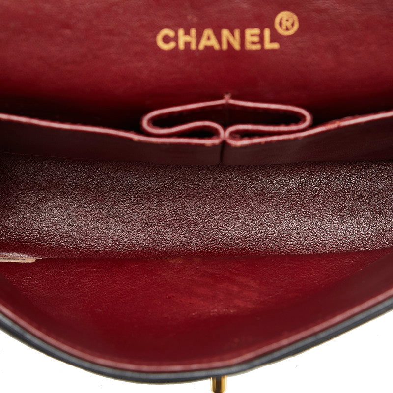 Chanel Mattress 23 Double Flat Gold  Chain houlder Bag Black  S  Chanel