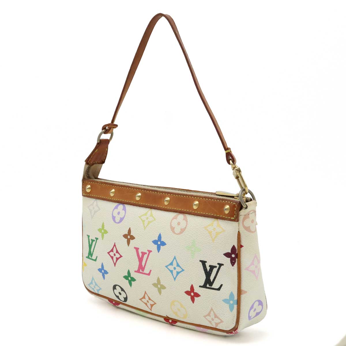 Louis Vuitton Monogram Multicolor Pocket Accessory Bag Louis Vuitton White M92649