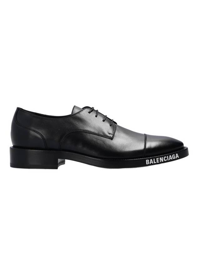 Luxury Balenciaga  Logo Lettering Sole Lace Up Derby Black