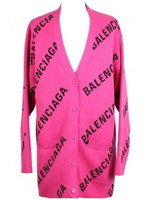 Luxury Balenciaga  All over multi logo cardigan M