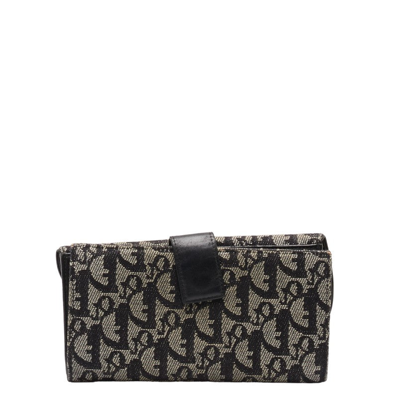 Dior Trotter Saddle Long Wallet Naïve Beige Canvas Leather  Dior