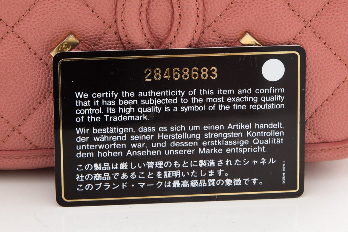 Chanel Vanity Case 2way Calfskin Leather Pink Shoulder HandBag
