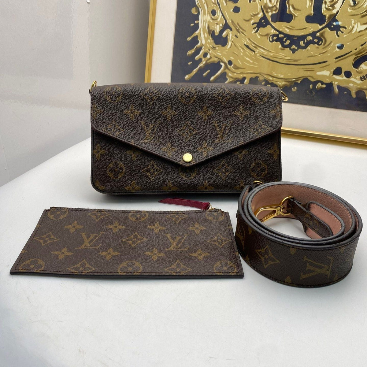 Preloved Louis Vuitton Monogram Pochette Félicie Bag 2017y 110269