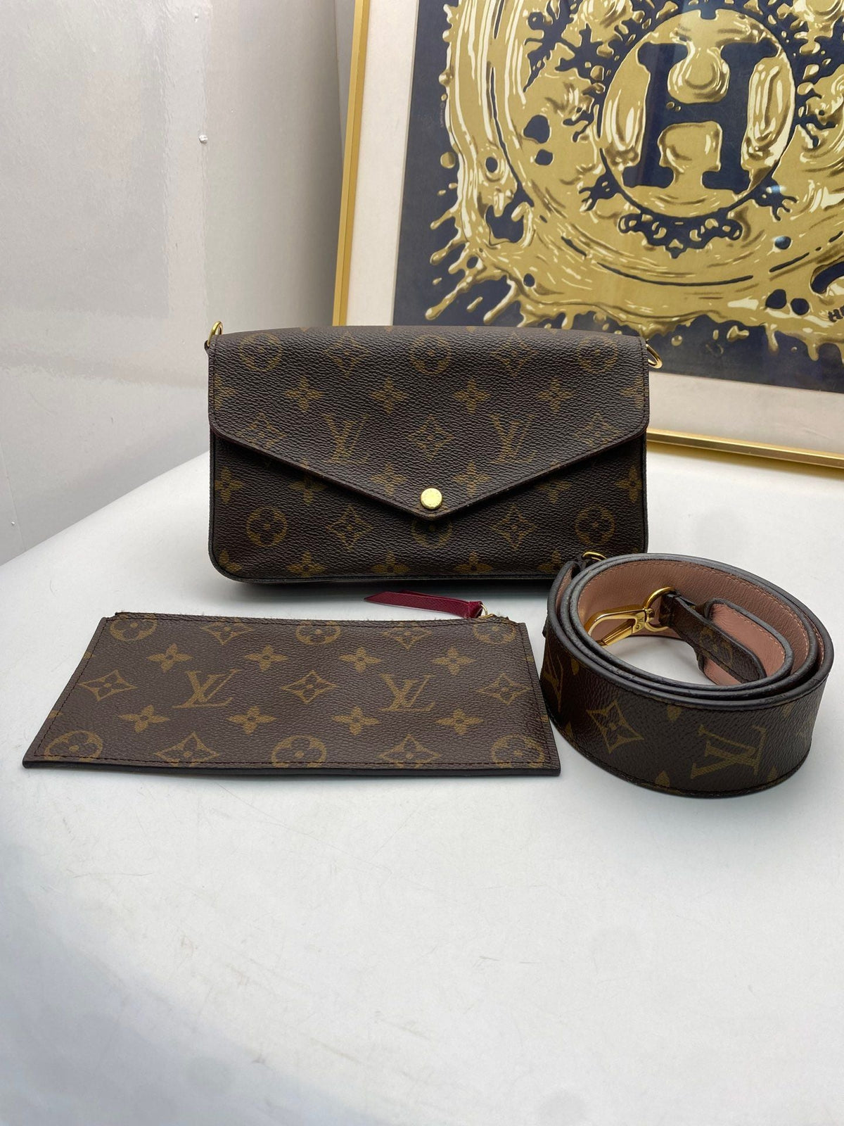 Preloved Louis Vuitton Monogram Pochette Félicie Bag 2017y 110269